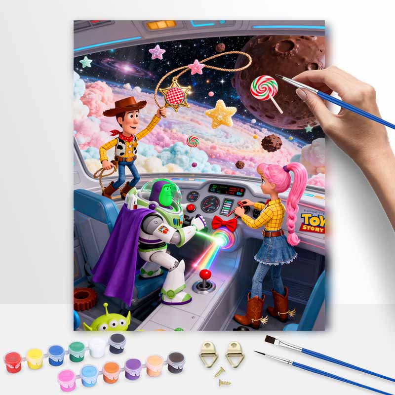Disney История игрушек Космическое приключение Масляная живопись Цифровая живопись Художественный набор Раскраска по номерам Домашний декор