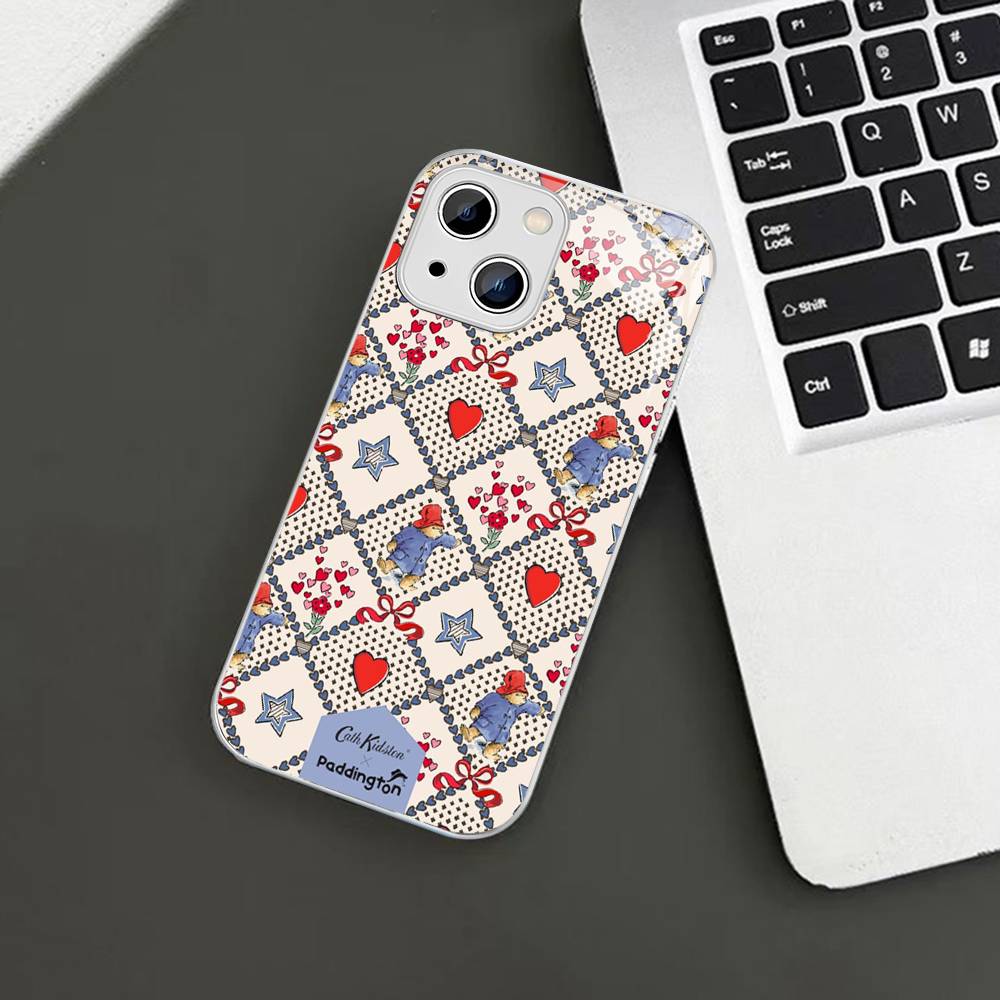 Cute P-Paddingtons Bear For IPhone 14 13 12 Mini 11 Pro XS Max X XR 14 Plus Tempered Glass Cover