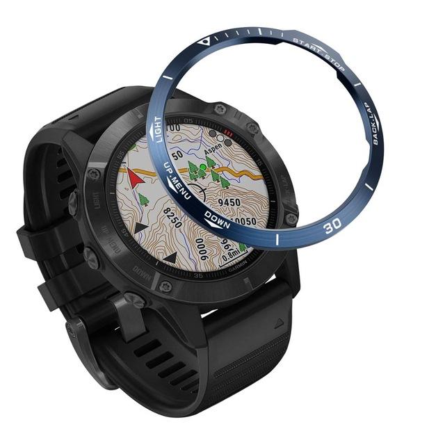 Чехол-рамка из нержавеющей стали для умных часов Garmin Fenix 6x Pro 6 Sapphire 5 5 Plus, клейкий, защитный от царапин, металлический