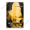 High City Metal Sign Retro Garage Pub Mural Tin Sign Poster