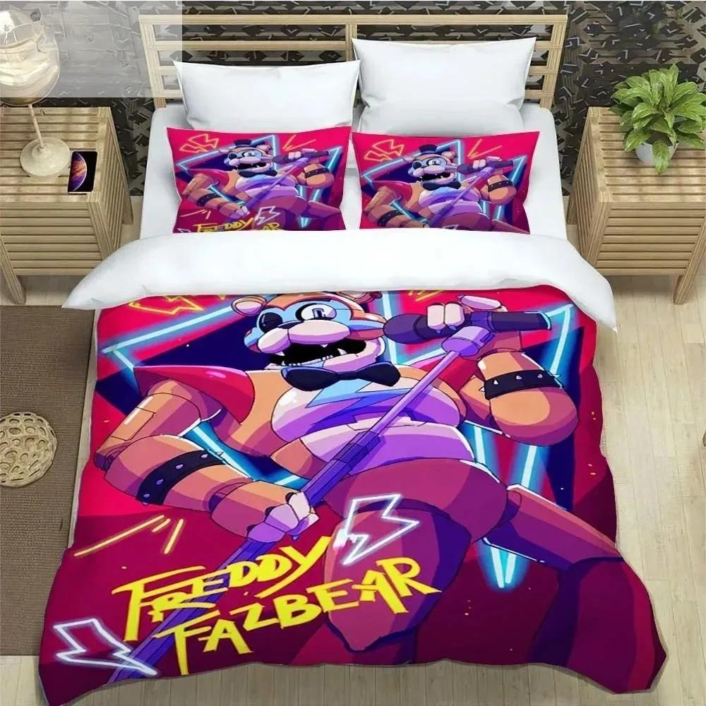 F-Five-Nights At Freddy´s FNAF Постельное белье Комплект постельного белья King Twin Double Boys Постельное белье из микрофибры или полиэстера Пододеяльник