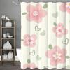Pink Flower Shower Curtain, Bathroom Decorative Shower Curtain, Waterproof Shower Curtain with Hooks 180x180cm