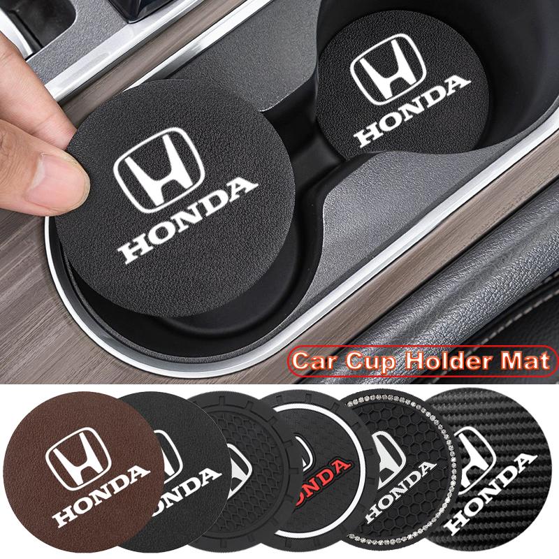 AQU3 Honda Car Cup Holder Mat Exclusive Car Interior Water Cup Mat For Honda Civic FIT Accord Prelude CRV 5th City CRZ CRX Jazz HRV