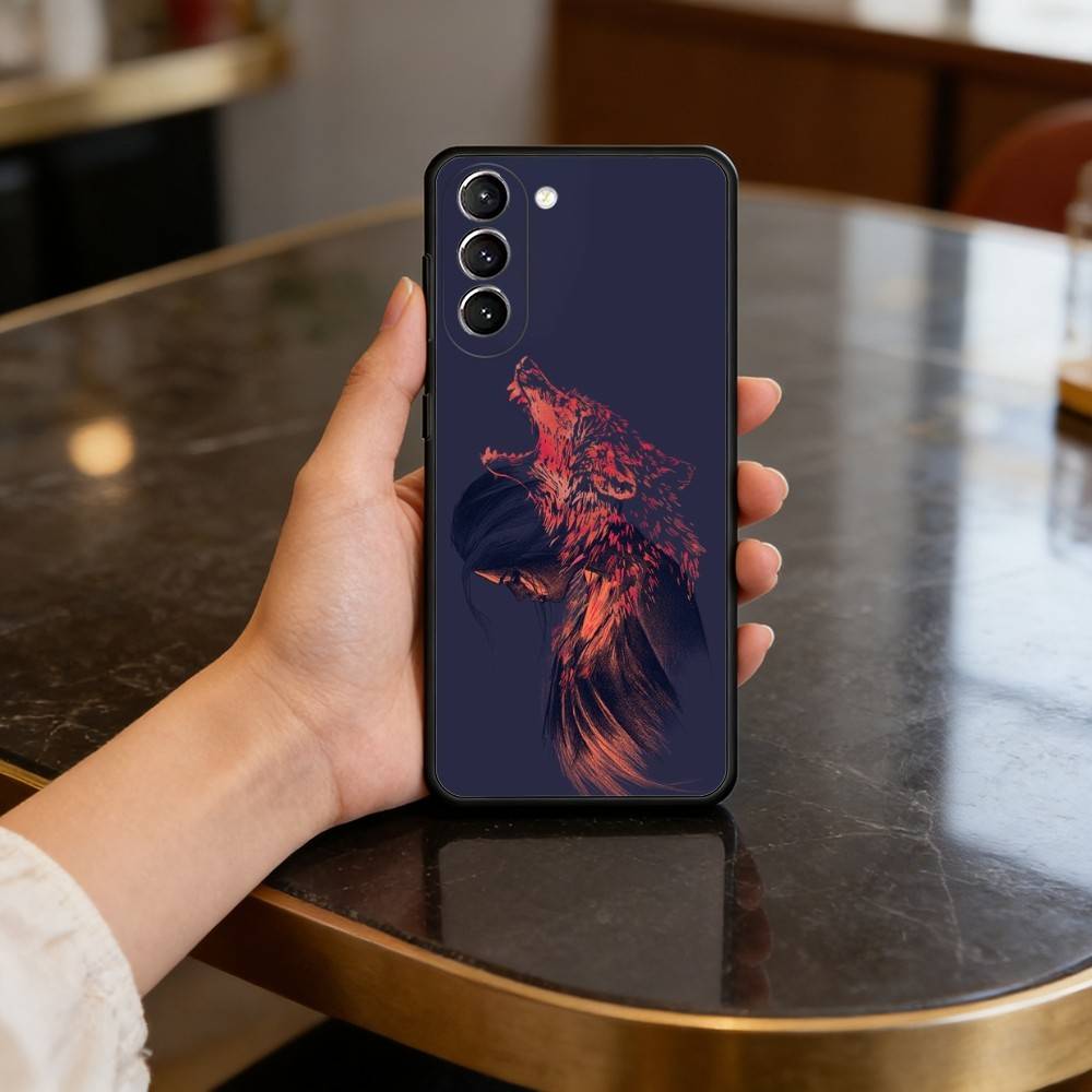 Крутой чехол W-Wolf A-Animals для Samsung Galaxy S21 S25 FE S24 S23 Ultra S20 S9 S22 Plus S10 TPU Чехол