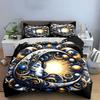 Celestial Moon and Sun Art Set Bedding Set with 1 Duvet Cover 2 Pillowcases Single Double King Queen, Gift