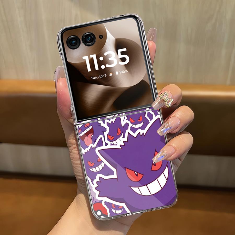 Transparent Soft Phone Cover Case for Moto Razr 50 2022 40Ultra 40 60 Ultra 50Ultra Hot Pokemon Gengar