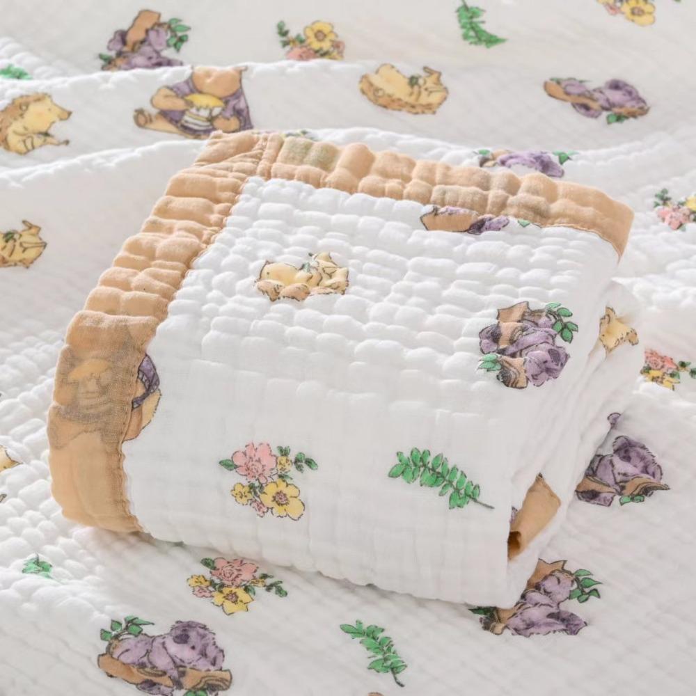 Baby Pure Cotton Class A Soft and Breathable Six-layer Integrated Children's Bath Towel Kindergarten Small Quilt