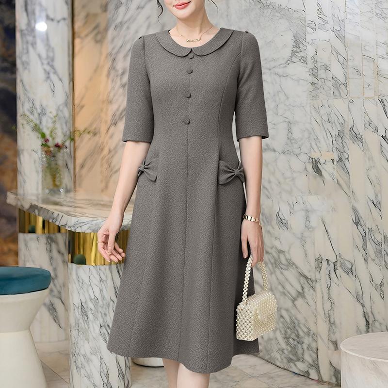 ZANZEA Женское повседневное летнее платье с коротким рукавом и кукольным воротником