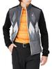 Full Zip Blouson Windproof Thermal Storage Heat Navi Argyle Pattern Outerwear Golf MGMWJK05 BK00 L [Munsingwear] Men's (Black)
