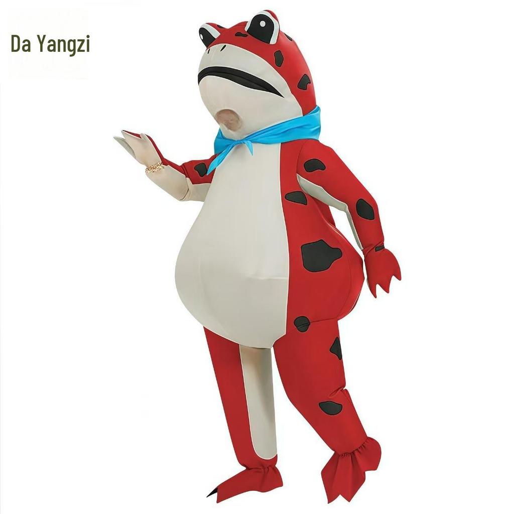 Надувной костюм лягушки: Мультяшная кукла Костюм для выступления Духа Жабы