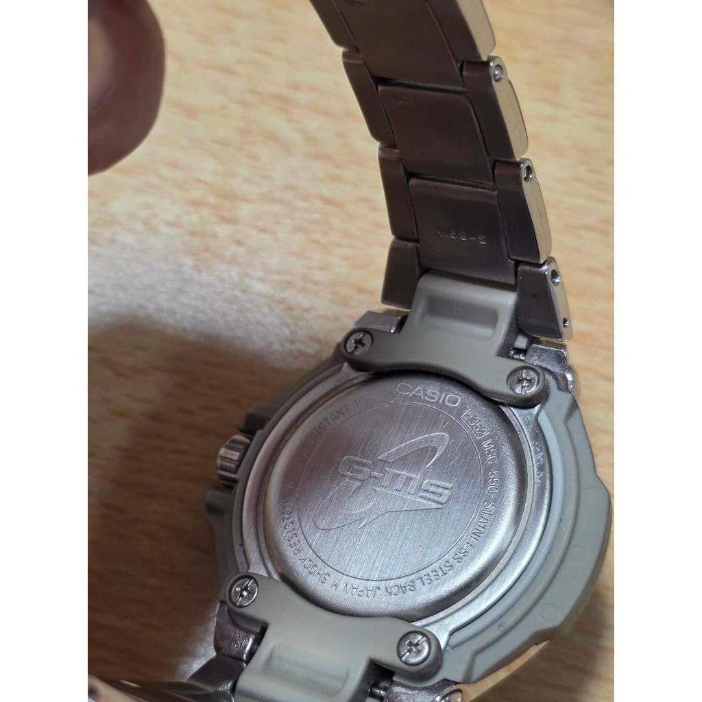 Б/у кварцевые часы Casio MSG-550 Baby-G Серебристые с коробкой