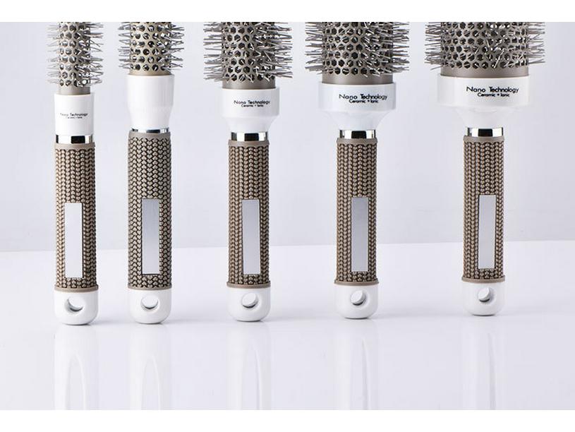 Круглая алюминиево-керамическая щетка для укладки, завивки и парикмахерского искусства