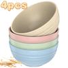 4Pcs Cereal Bowl Set Unbreakable Bowl Lightweight Reusable Dessert and Salad Bowl Durable Breakfast Bowl Soup Bowl Dishwasher