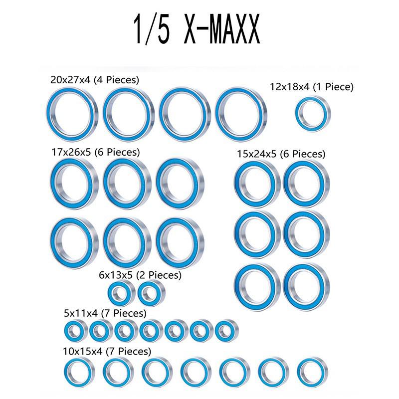 Traxxas Model Car Bearings for 1/7 UDR, 1/5, 1/10 X-MAXX