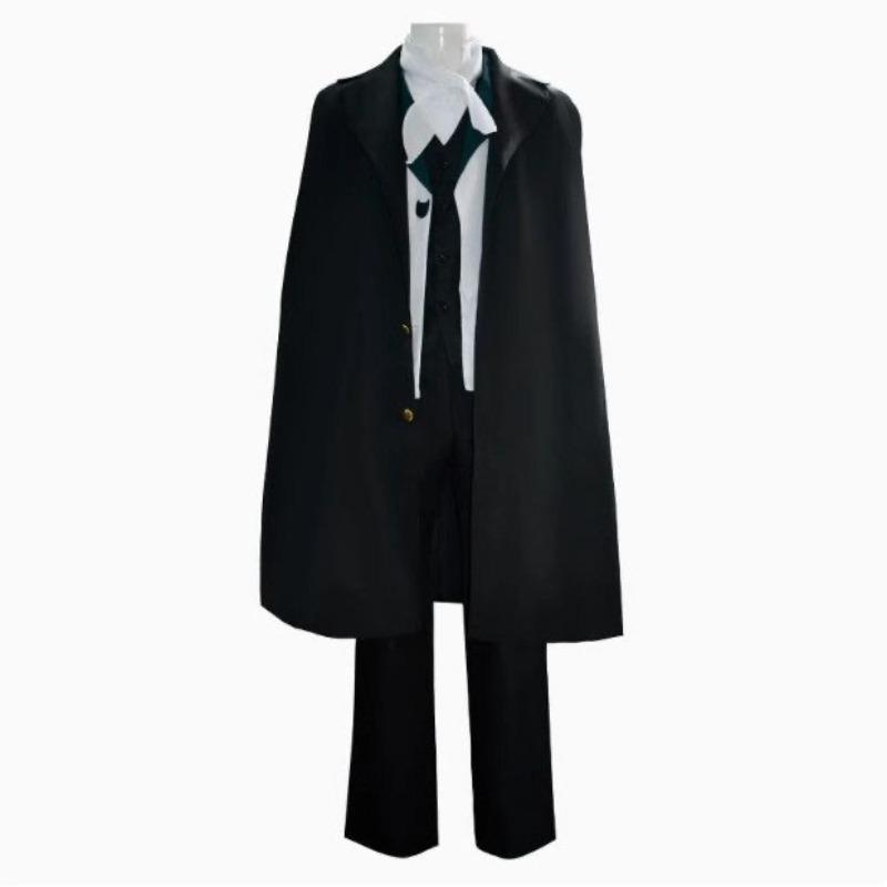 Bungo Stray Dogs Edgar Allan Poe Cosplay Costume, Secondary Anime Full Role Play Outfit