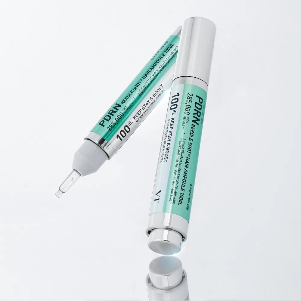 VT Cosmetics PDRN Reedle Shot Hair Ampoule 100dL 15ml Caffeine Ginseng PDRN Cica Biotin Peptide Scalp Hair Treatment