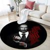 Keanu Reeves pattern round rug,Carpet Rug for Living Room Bedroom Playroom ,Non-slip Floor Mat,Holiday Gifts and Birthday Gifts.