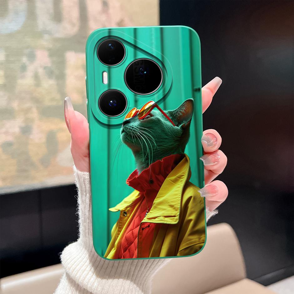 Чехол для Huawei Pura 80 Pro Plus Ultra Мультяшное Сердце Мягкий Силикон Ударопрочный Бампер Чехол для HuaweiPura80ProPlus 80Ultra Funda