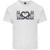 Two Heart Tailed Cats Love Unisexs Light Cotton TShirt