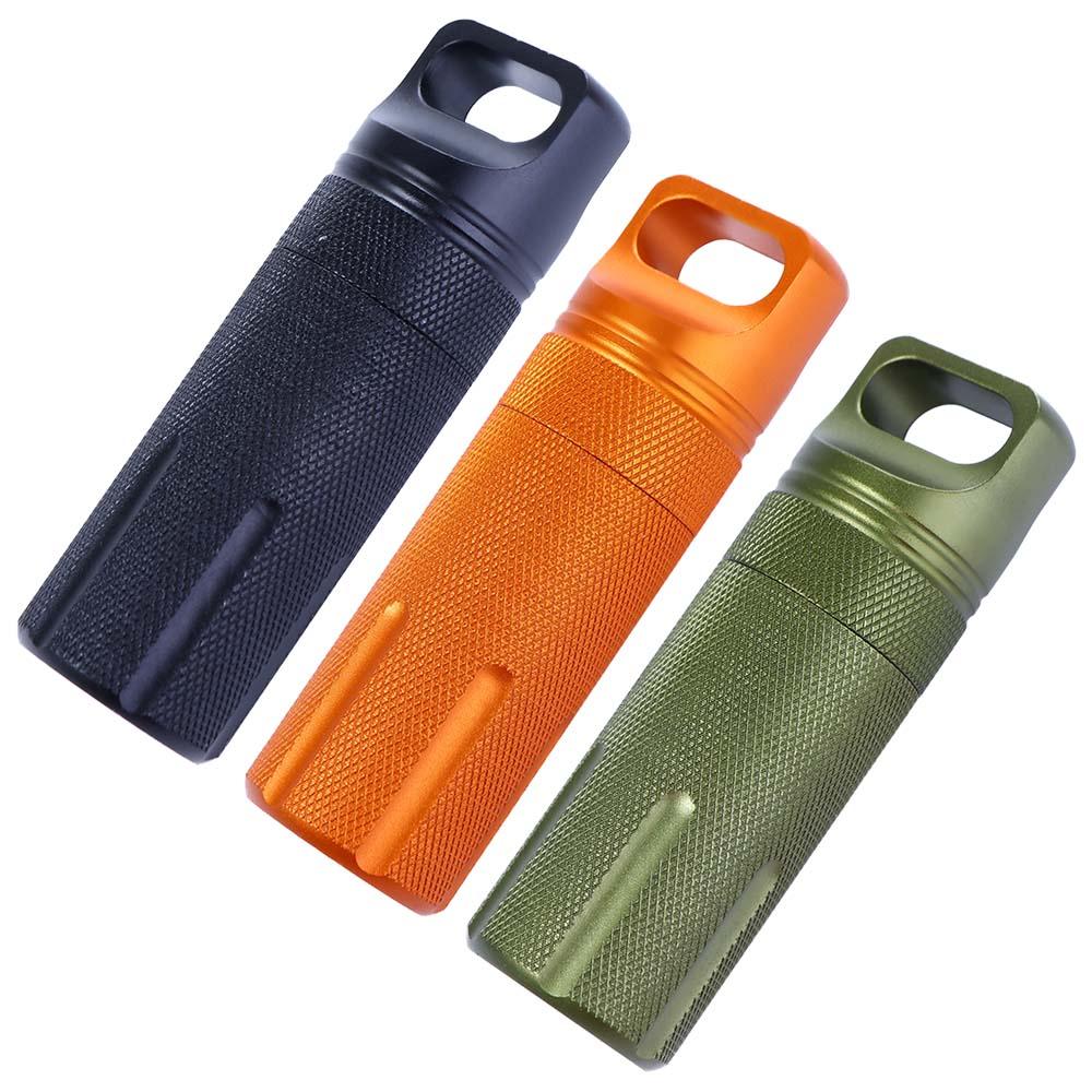 Case Keychain Emergency Hike Box Dry Bottle Container Pill Box Seal Tank First-Aid Canister
