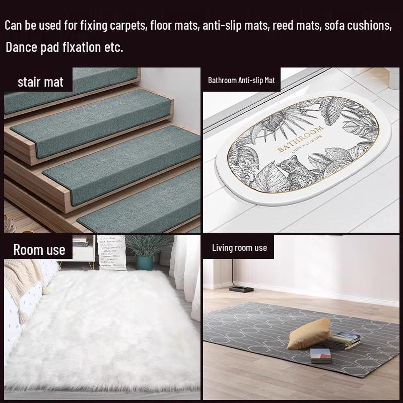 Треугольные противоскользящие наклейки для ковра: Закрепите домашние ковры, диваны и напольные коврики.