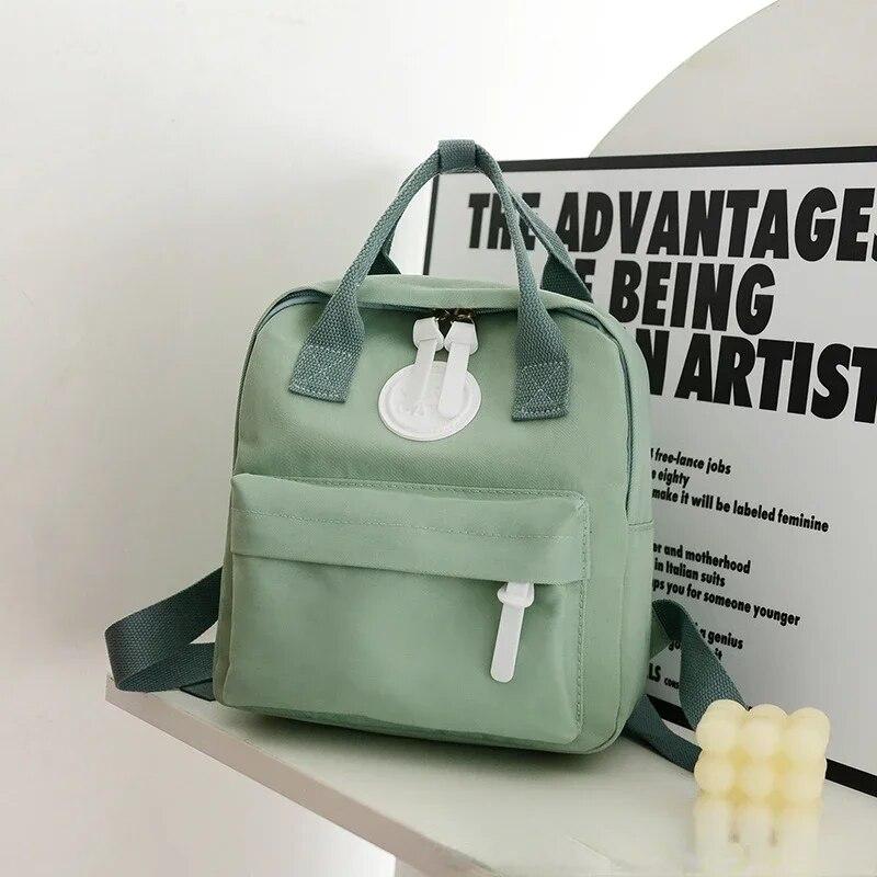 New Mini Parent-Child Simple Canvas Mommy Bag Backpack School Bag Women's Small Backpack Female Satchel Diaper Bag Baby