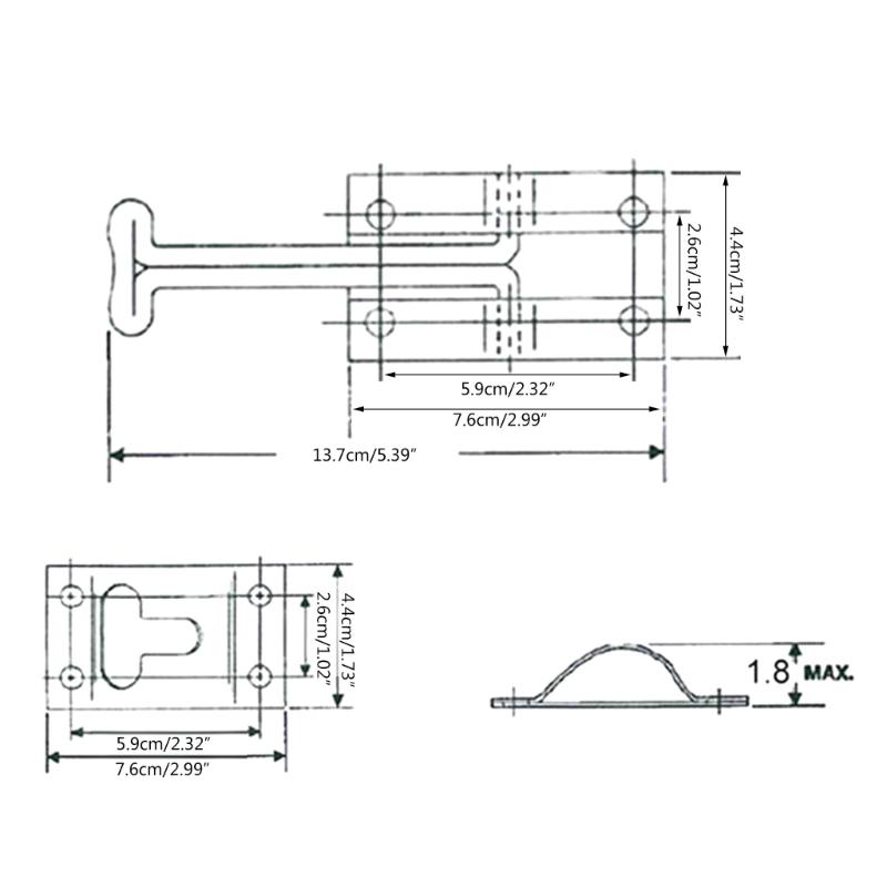 Stainless Steel Heavy-duty Capacity T-Style Entry Door Catch Holder for RV