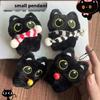 Милая плюшевая игрушка Черный кот Кукла Брелок для сумки Подвески Котёнок Брелок для ключей автомобиля Аксессуары Для женщин Пар Корейский стиль Милый Подарок