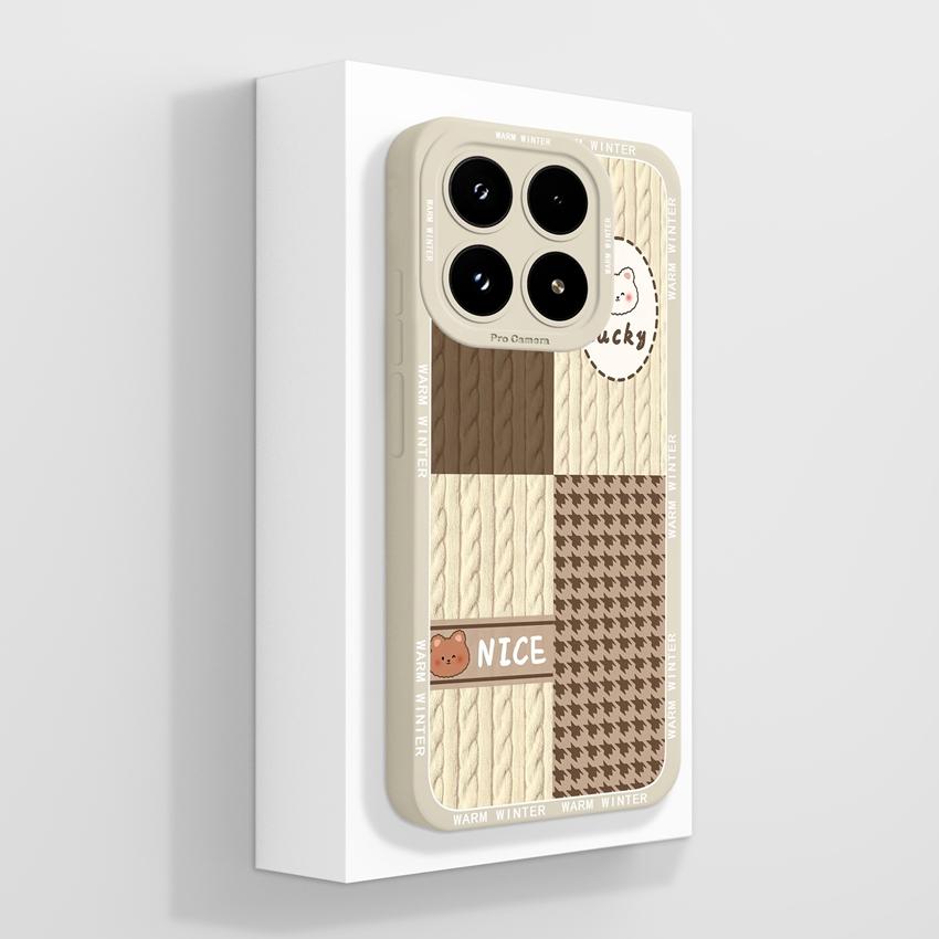 Подходит для Xiaomi 17 13 12 15T 12T 12S Pro Чехол для телефона Модные смешанные узоры с этикетками Модный противоударный чехол из жидкого силикона для Xiaomi Бампер