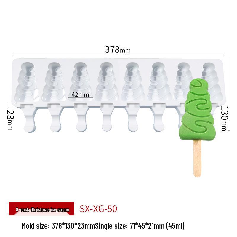 Силиконовая форма для мороженого Sanxin для домашнего детского эскимо, рождественских пирогов и шоколадных фруктов