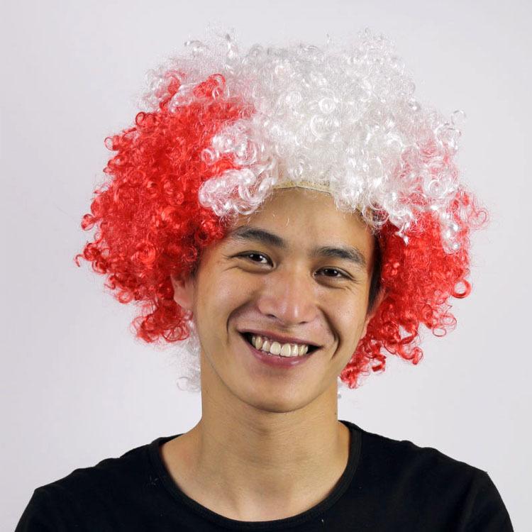 World Cup Party Wig – Colorful National Flag Hairpiece for Football Fans, Carnival & Festivals (Reusable, Hypoallergenic)