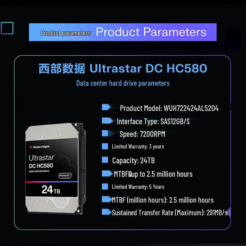 Western Digital 24TB Enterprise SAS 3.5-inch HDD