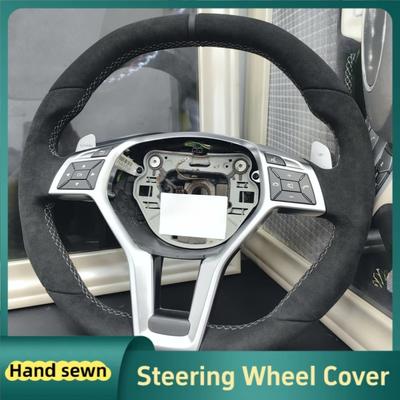 Чехол на руль автомобиля для Mercedes Benz A45 AMG W176 C63 W204 CLA C117 CLS S-Model 2011-2016 Замшевая обмотка руля DIY