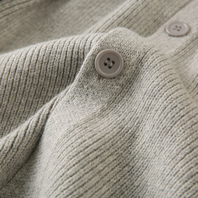 Japanese Style Order! Export Men's Clothing Factory Balance Cargo with Logo Cut off Men Padded Lapel Knitting Cardigan Sweater Outwear Tide