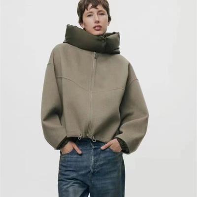 Женская куртка Four Seasons Plus Size, утепленная, свободная, короткая, универсальная, теплая, с отворотом, на молнии, для поездок на работу