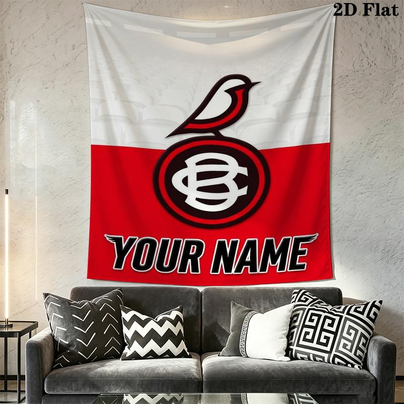 Custom Name Bristol City FC Wall Tapestry Aesthetic Wall Hanging Printed Fabric Blanket Decorative Tapestries for Bedroom Living Room Home Decor