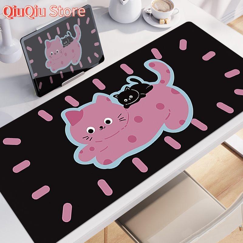 MousePad Oversized Girl Simple High-End Thickened Desk Pad Computer Desk Pad Striped Cute Cartoon Puppy Foldable & Scratch-Proof