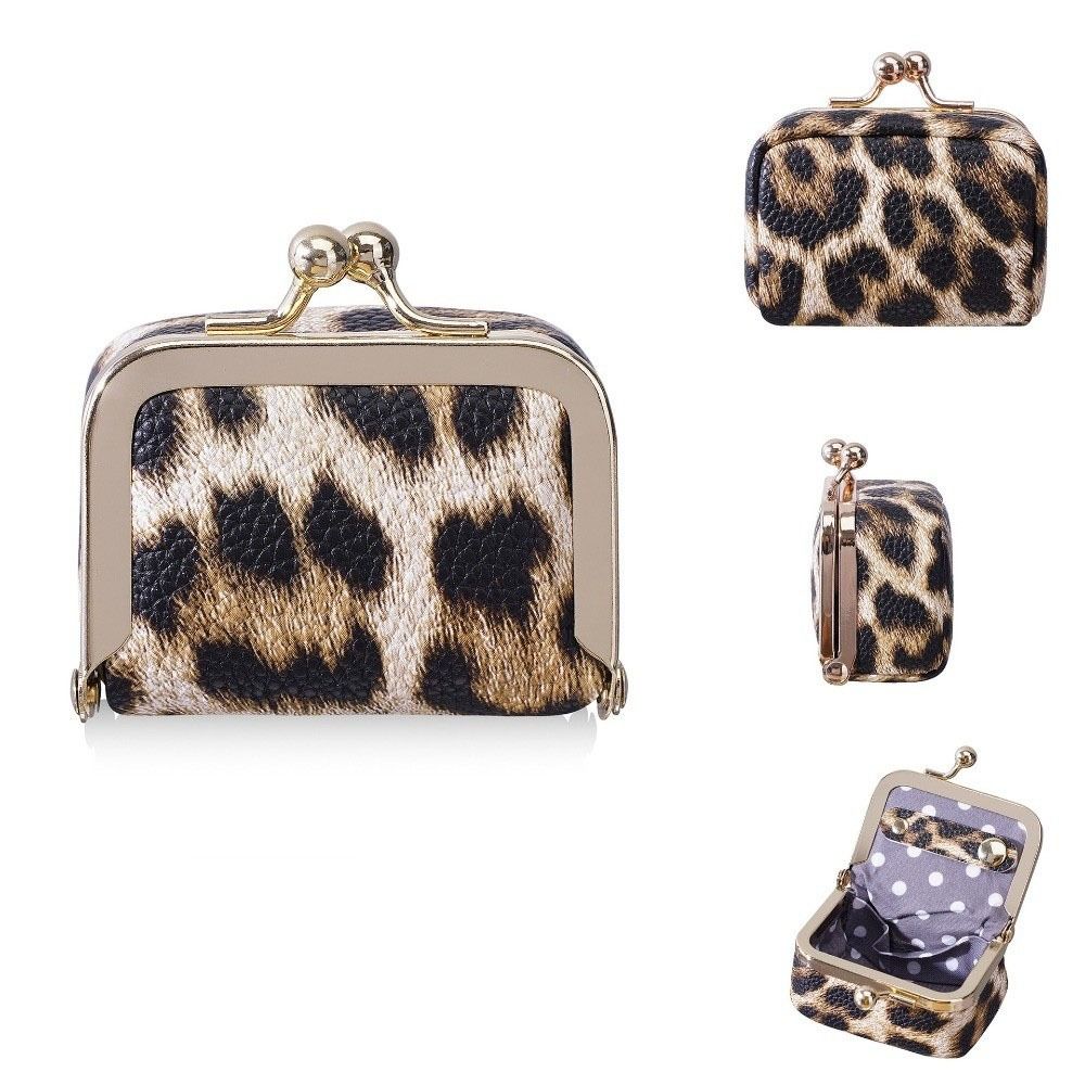 PU Leather Leather Jewelry Bag Square Small Item Bag Portable Kiss Lock Coin Purse  Earrings