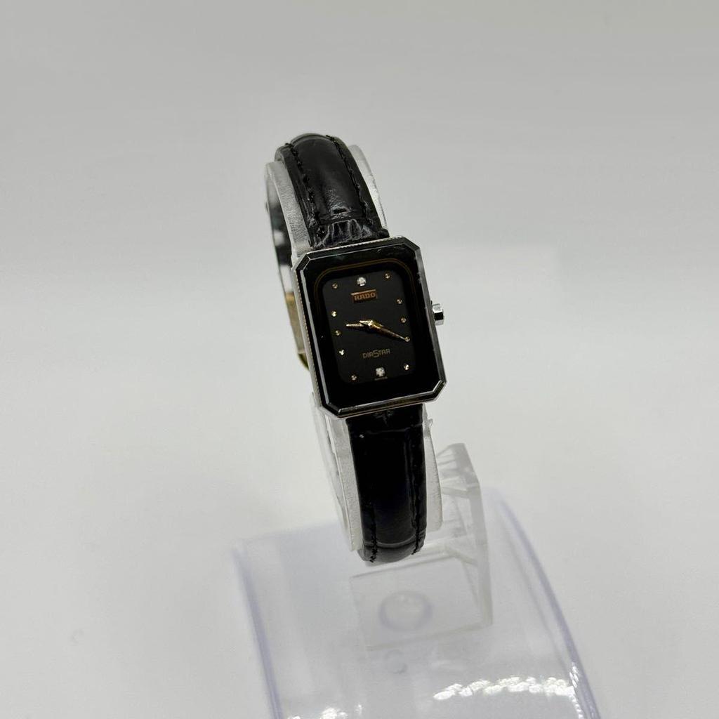 Б/у женские часы RADO Diastar 153.1016.3QZ с черным циферблатом