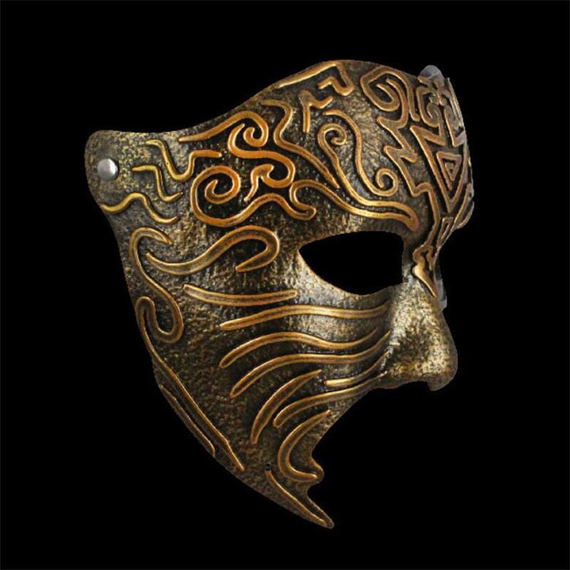 Geometric Ancient Pattern Resin Mask Role Playing For Christmas And Halloween