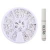 Babli Self Nail Silver Charm Stone Bada Parts + Glue, Разноцветные, 1 Набор