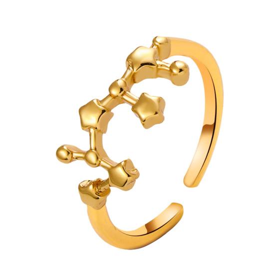 Студенческое кольцо Покрытие гальваникой Регулируемое открытие Звезда Символ Кольцо для пары Совпадающее кольцо Сплав Ювелирное изделие Подарок