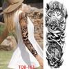 1 PC 480*170MM Full Arm Temporary Tattoo Sticker Sleeve Men Women Fashion Sexy Fake Tattoo Wolf  Lion Tiger Painting Tattoo Skull Angel Tattoo