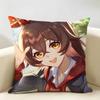 Amber Genshin Game Cushion Cover Natural Linen Organic Fabric DoubleSided Printing Room Sofa Decor Pillow Case