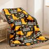 Chicken Nugget & Dinosaur Shaped Flannel Throw Blanket - Cozy Soft Fleece for Sofa Travel and Camping - Lightweight Warm and Comfo