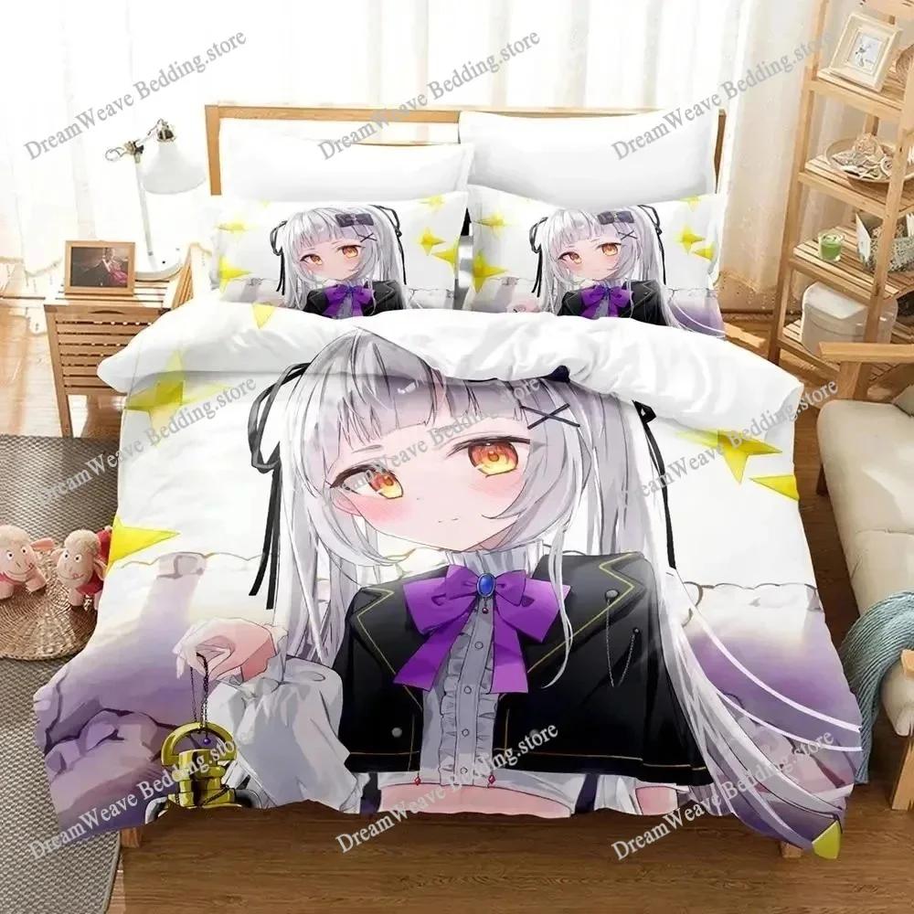 Murasaki Shion Роскошный Комплект Постельного Белья Япония Аниме Мультфильм Пододеяльник Комплект Одеяло Покрывало Размер Twin Single Печатный Домашний Текстиль9