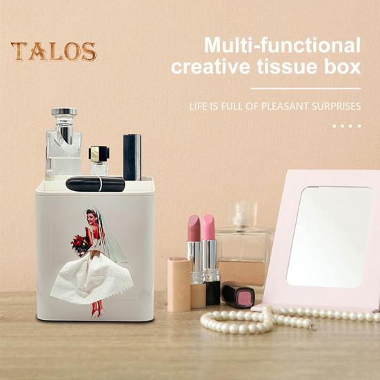 Декоративный держатель для коробки салфеток со съемной крышкой, большая емкость, уникальный дизайн, коробка для салфеток, украшение для стола