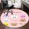Personalized K-Kpop Team Round Chair Office Rug - Perfect for Mat, Office Chair & More - Ideal Gift for Birthdays and Holidays
