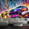 2D flat banner, 1 piece - - , - Modern sports car oversized background fabric, an ideal choice for decoration