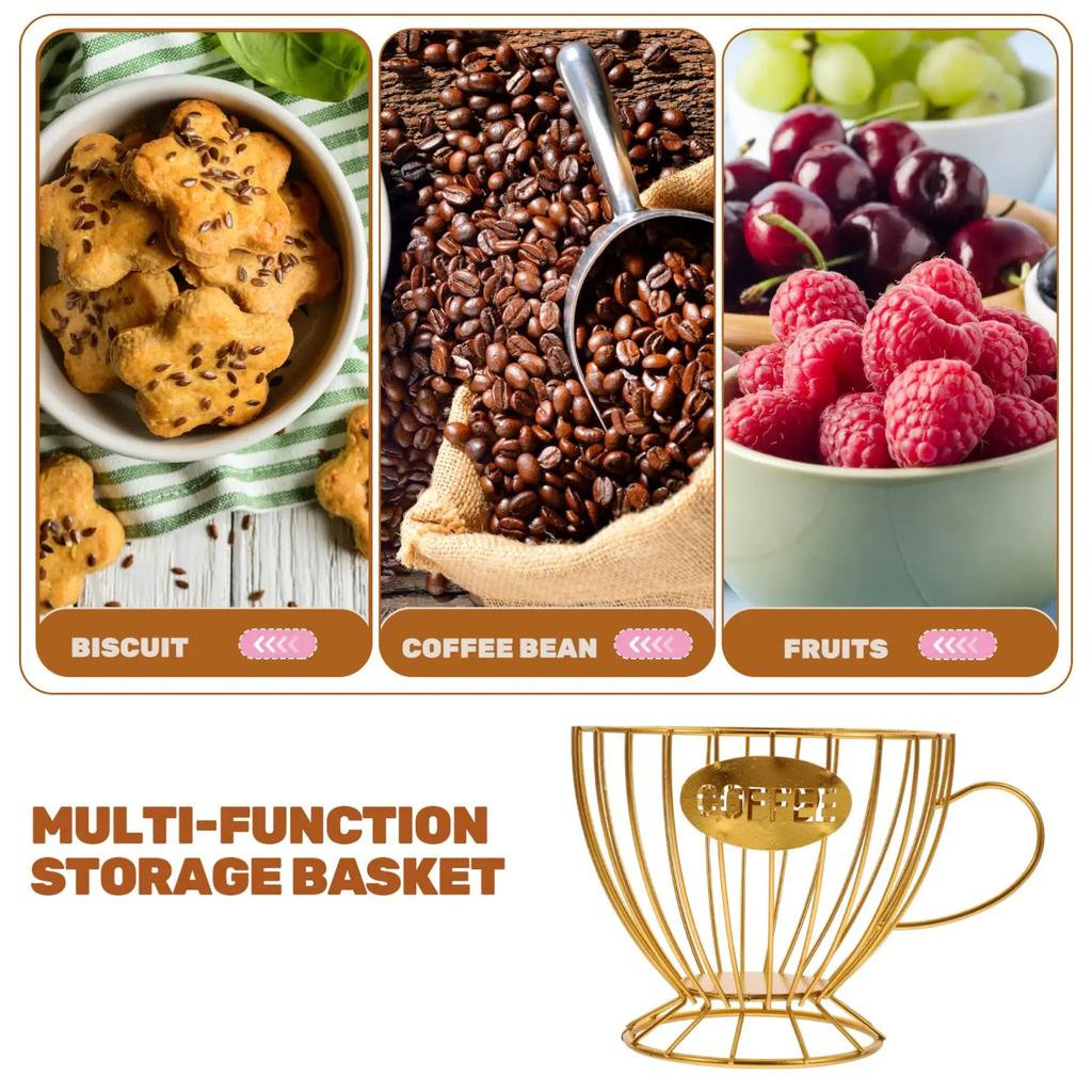 Металлический держатель для кофейных капсул, стойка для демонстрации, органайзер для кофейных капсул, большая емкость, витрина для кофейного бара, кухонные принадлежности для хранения